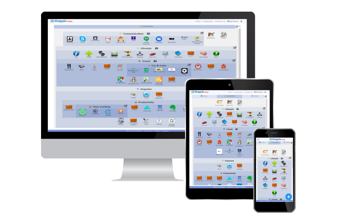Shappla on different screens